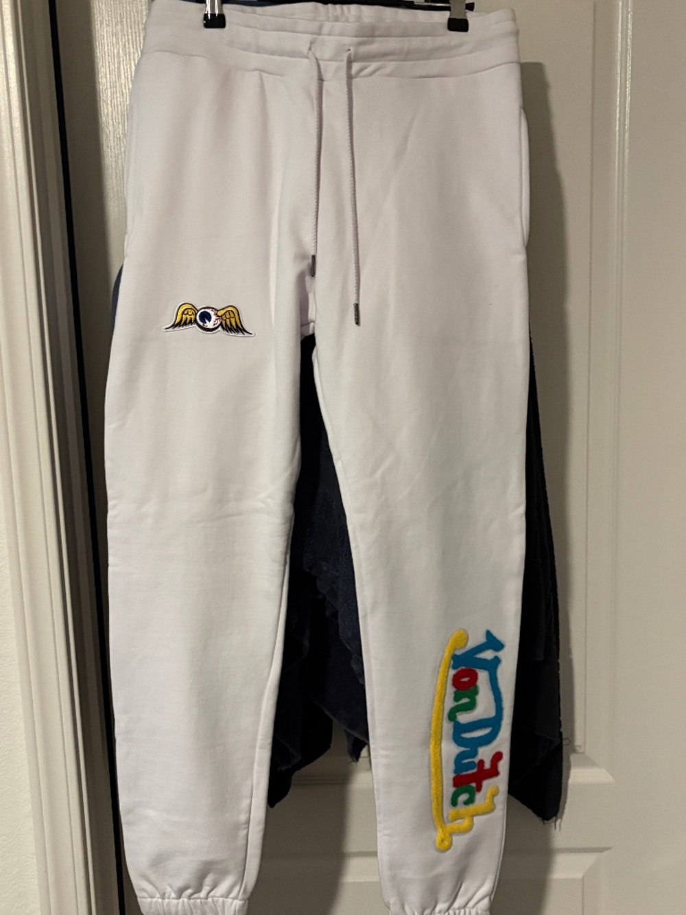 NWOT - Von Dutch Multi Color Joggers: WHITE